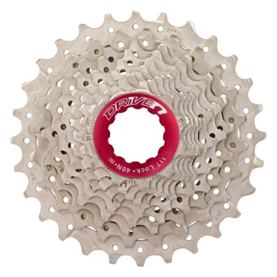 Кассета 10-k 11-25T SUN RACE RX алюминевый паук, локринг и спейсеры, Metallic Silver