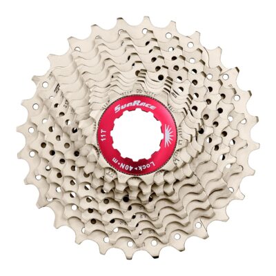 Кассета 11-k 11-28T SUN RACE RX1 алюминевый паук, Metallic Silver