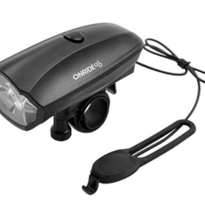 Електронний сигнал 2в1 ONRIDE Lightbell (сигнал + ліхтар), (45 lm, 700 mAh, Micro USB), пластиковий