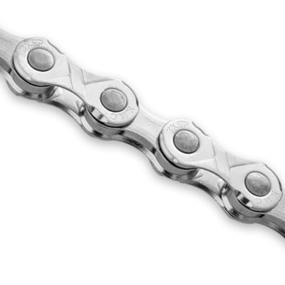 Ланцюг KMC e11 Silver 11 швидкостей 122 ланки срібний + замок