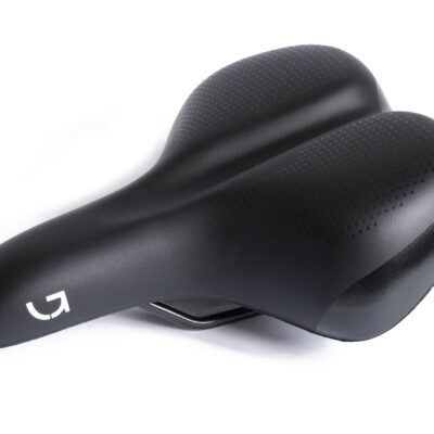Седло Green Cycle Comfort 198, стальные рейлы, черное