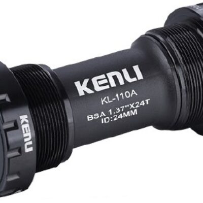 Каретка Kenli KL-110A, зовнішні чашки, з пильниками, вал 24 мм, 68/73 мм, чорна