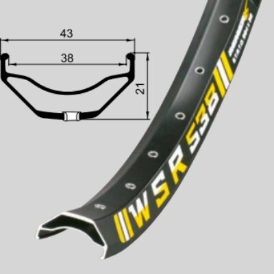Обід Remerx WSR RX 2038, 29”, 622×38, 32 отв., AV, пістонований, чорний анодований, E-Bike