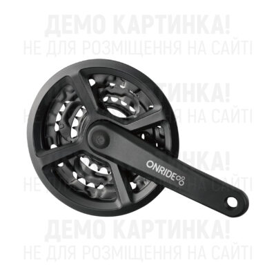 Комплект шатунів ONRIDE Trio 810P, під квадрат, 170 мм, 42-32-22Т, на 6/7/8 шв., чорний