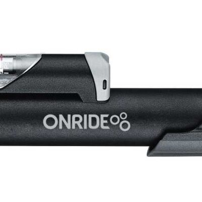 Насос компактний ONRIDE Counter 10 пластиковий, 25см, з манометром макс.тиск 120PSI голівка FV/AV