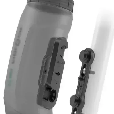 Антибактеріальна фляга з конектором та базою FIDLOCK TWIST bottle 590мл., прозорий / чорний