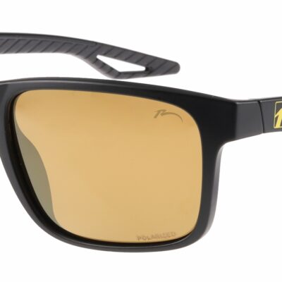 Окуляри Relax Baltra чорні матові, лінза smoke (Polarized TAC 1,1 mm), gold mirror, кат. 3