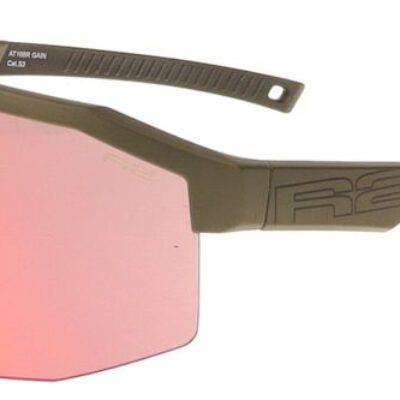 Окуляри R2 GAIN khaki (TR90), лінза red (HD), покриття black/red full revo, кат. 3