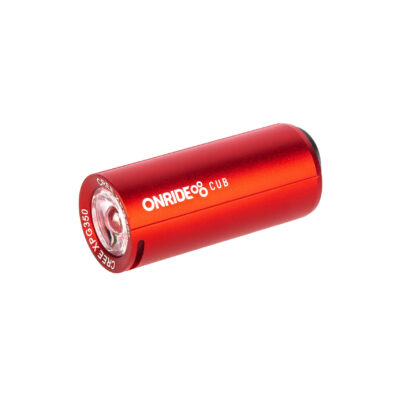 Велосипедна фара ONRIDE Cub червоний (200 lm, 700 mAh, Type-C), алюмінієва